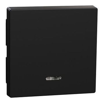 Накладка 1-клавішного вимикача з віконцем для підсвітки Schneider Electric Merten System M M-Pure Decor чорний матовий (MEG3320-0403) MEG3320-0403 фото