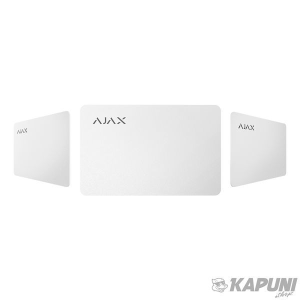 Картка для управління охоронною системою Ajax Pass 3 шт. White (38224.89.WH) 22786_AJAX фото