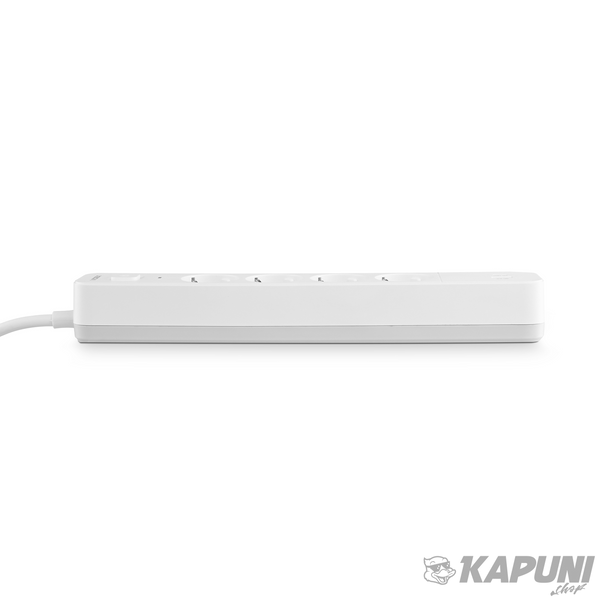 Мережевий удлинитель VIDEX ONCORD с/с 4п 3м (3x1.5мм) 3.4А USB(QC3.0) +USB-C(PD20W) с кнопкою White VF-PD43G1QC1PD-W 27695 фото