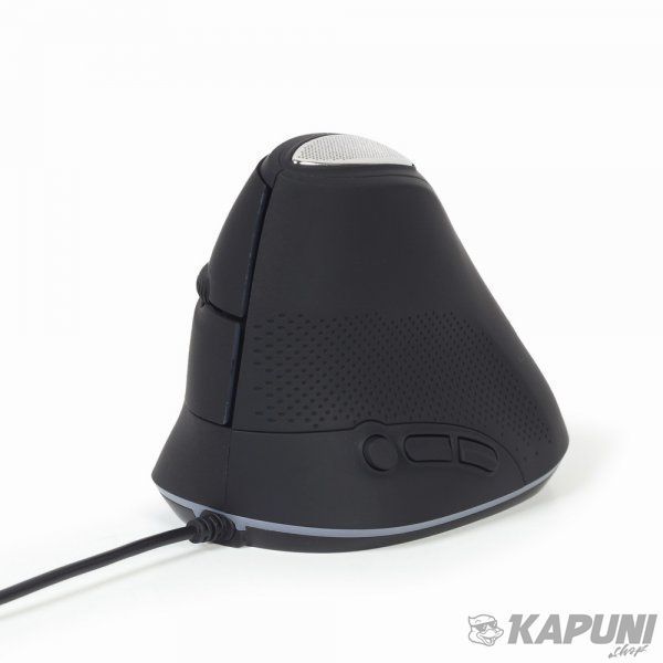 Оптична ергономічна миша, USB інтерфейс, 3200 dpi, чорний Gembird MUS-ERGO-03 MUS-ERGO-03 фото