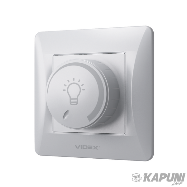 Димер LED 200Вт срібний шовк VIDEX BINERA, 125-250V VF-BNDML200-SS 26115 фото