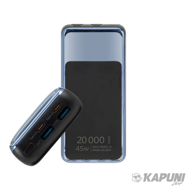 Портативное зарядное устройство RIVACASE RIVAPOWER VA1075 20000 mA QC/PD 45W (Black) RIVAPOWER VA1075 (Black) фото