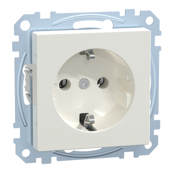 Розетка с заземлением 16А Schneider Electric Merten System M M-Elegance полярно-белый устойчив к царапинам (MEG2301-0619) MEG2301-0619 фото
