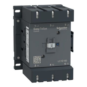 Контактор Schneider Electric триполюсний EasyTeSys 160 А категорія застосування для електродвигунів ~220 В 50 гц LC1E160M5 LC1E160M5 фото