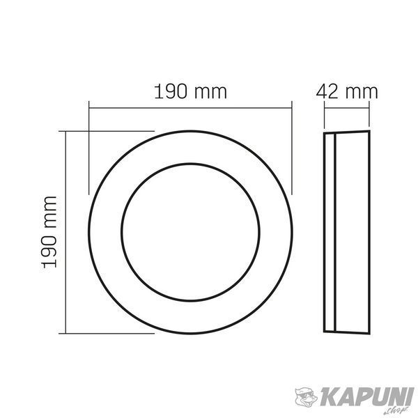 LED светильник ART IP65 круглий VIDEX 15W 5000K Black VL-BHFR-155B 27813 фото