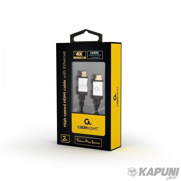 Кабель у блістері HDMI V.2.0, 4К 60 Гц, позолочені конектори, нейлонове обплетення, 2 м Cablexpert CCB-HDMIL-2M CCB-HDMIL-2M фото