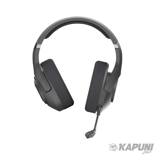 Ігрові навушники з мікрофоном, RGB підсвічування, Bluetooth + 2.4GHz + 3.5 jack, GR270 (Black) GR270 (Black) фото