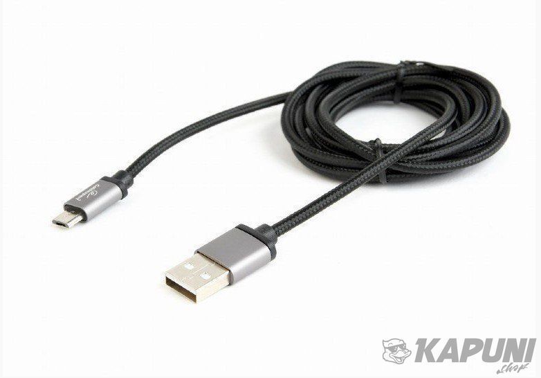 Кабель USB 2.0, A-папа/micro B-папа, 1.8 м, с оплеткой и металлическими разъемами, CCB-mUSB2B-AMBM-6 CCB-mUSB2B-AMBM-6 фото