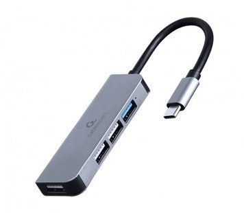 USB-С на 1х USB 3.1 Gen1 (5 Gbps), 3х USB 2.0, металл, серый Cablexpert UHB-CM-U3P1U2P3-01 UHB-CM-U3P1U2P3-01 фото