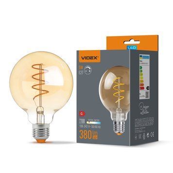 LED лампа VIDEX Filament G95FASD 5W E27 2200K дімерна бронза VL-G95FASD-05272 25015 фото