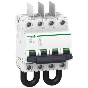 Автоматичний вимикач Schneider Electric Acti9 SW60-DC 2P, 50A, 1000 VDC A9N61699 фото