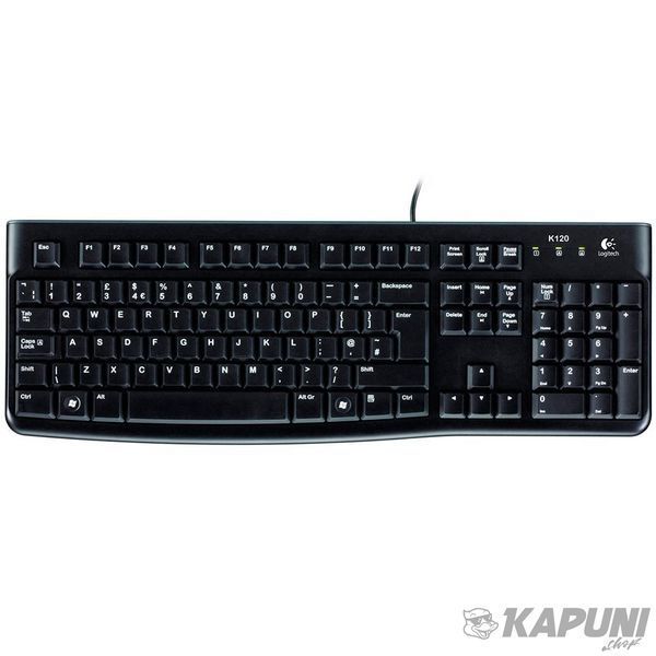 LOGITECH K120 Corded Keyboard - BLACK - USB - RUS - B2B L920-002522 фото