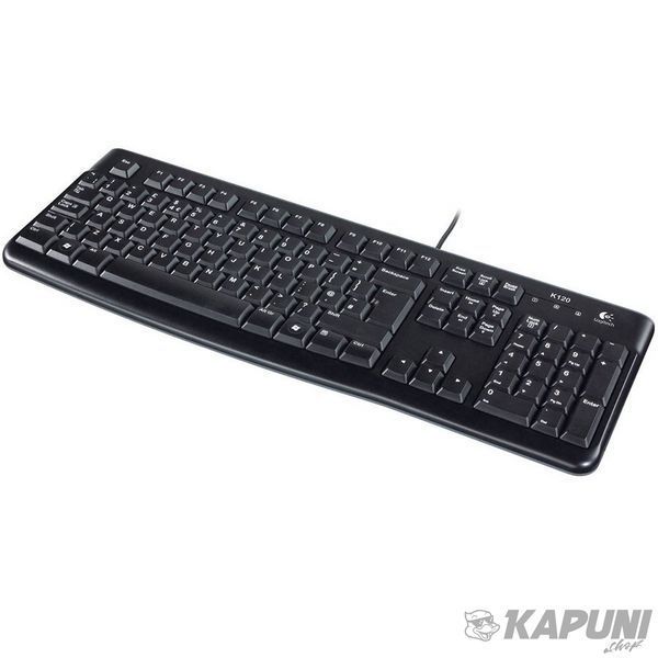 LOGITECH K120 Corded Keyboard - BLACK - USB - RUS - B2B L920-002522 фото