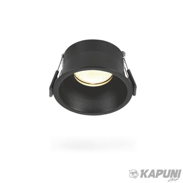 Світильник VIDEX під лампу GU10 врізний Круглий Чорний, 30W Max VL-SPF09R-B 27145 фото