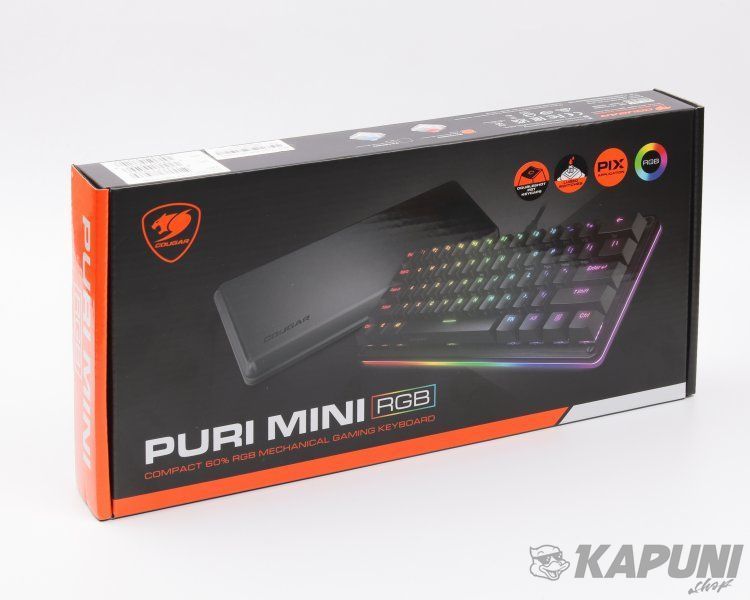 Клавіатура механічна ігрова 60%, RGB підсвічування, USB Cougar Puri Mini RGB Puri Mini RGB фото