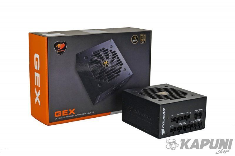 Блок питания Cougar 850 Вт, 80 Plus Gold, Modular, 120 мм Silent Fan, 8SATA + 4PCI-E GEX 850 GEX 850 фото