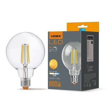 LED лампа VIDEX Filament G95FD 7W E27 4100K дімерна VL-G95FD-07274 24313 фото