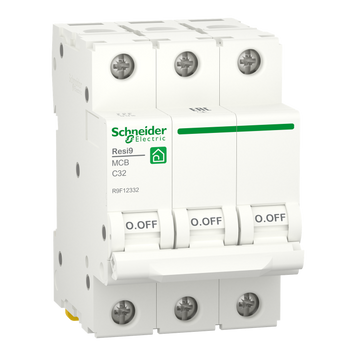 Автоматичний вимикач RESI9 Schneider Electric 32 А, 3P, крива C, 6кА R9F12332 фото