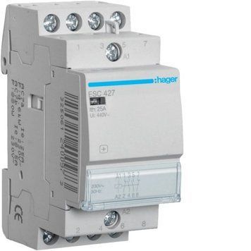 Контактор Hager ESC427 25A, 2НО+2НЗ, 230В ESC427 фото