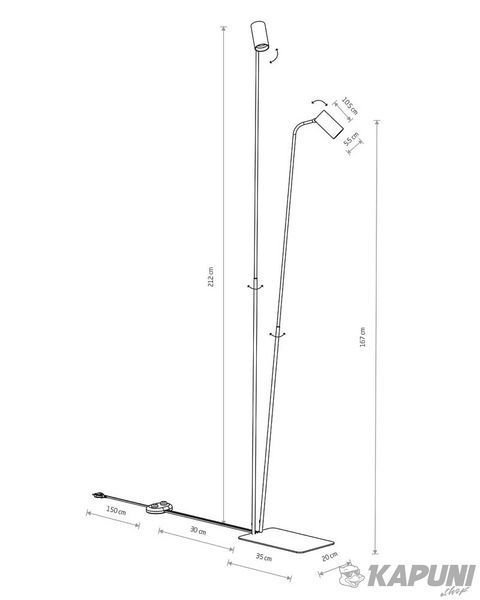 Торшер Nowodvorski 7705 Mono FL II GU10 2x10W IP20 White 7705 фото