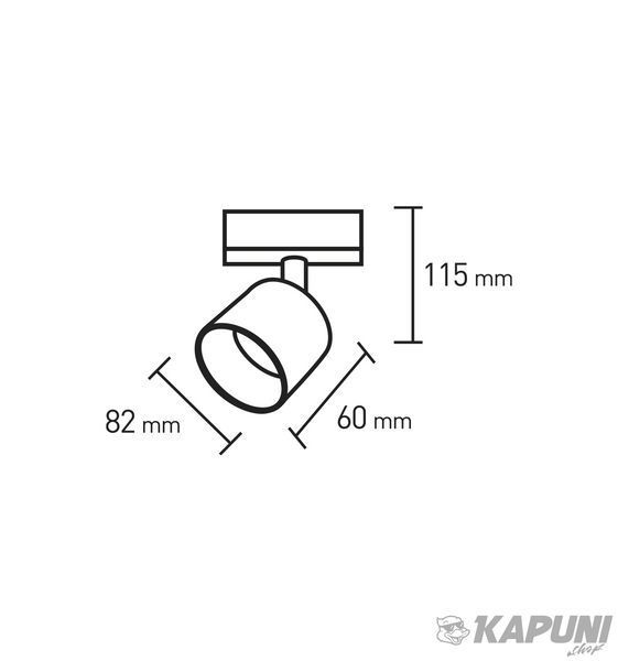 Светильник трековый для ламп GX53 белый EUROLAMP LHT-GX53(white) фото