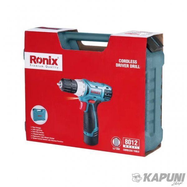 Шуруповерт Ronix акумуляторний 12В 8012 8012 фото