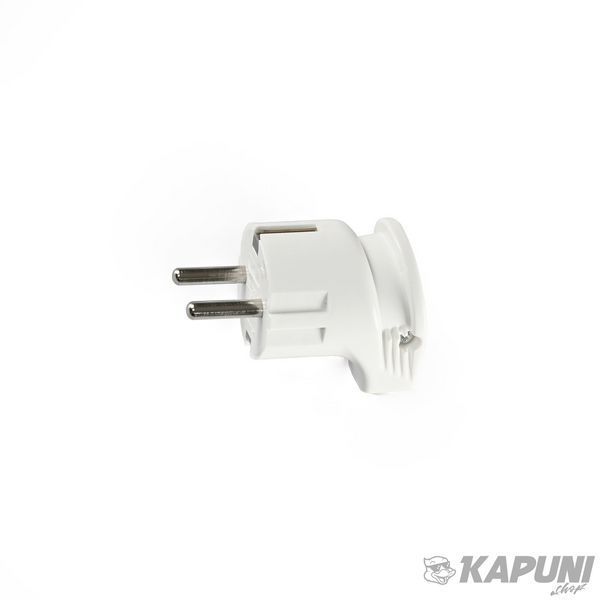 Вилка мережева с/с кутова 16А белая TITANUM STANDARD, 250 V, IP20 TF-PL216G-W 27431 фото