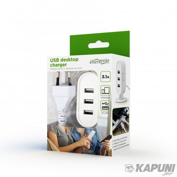 Сетевое зарядное устройство EnerGenie 3.1A 3 USB (EG-U3C3A-01-MX) EG-U3C3A-01-MX фото