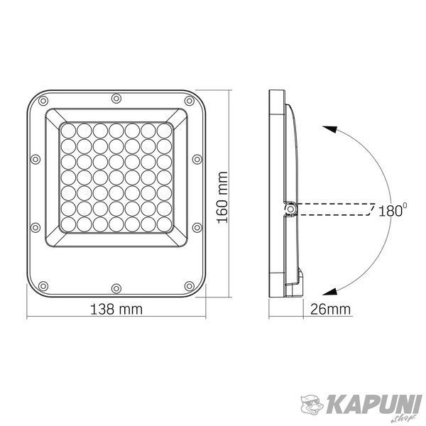 LED прожектор PREMIUM VIDEX F2 30W 5000K AC/DC12-48V VL-F2-305G-12V 25960 фото