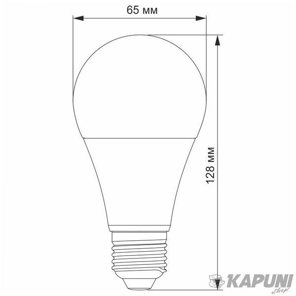 LED лампа TITANUM A65 15W E27 3000K TLA6515273 25683 фото