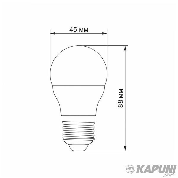 LED лампа VIDEX G45h 4.9W E27 4100K VL-G45h-49274 28408 фото