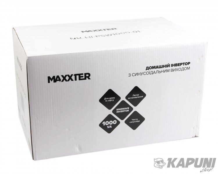 Джерело безперебійного живлення тривалої дії, 1000 VA Maxxter MX-HI-PSW1000-01 MX-HI-PSW1000-01 фото