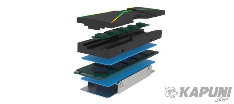 Кулер для SSD, универсальний, з RGB Xilence M2SSD.B.ARGB (XC401) M2SSD.B.ARGB (XC401) фото
