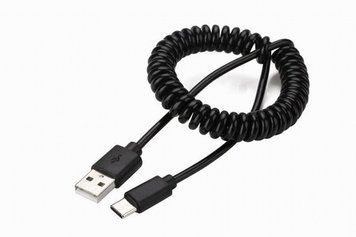 Кабель спиральный USB 2.0 A-папа/С-папа, CC-USB2C-AMCM-0.6M CC-USB2C-AMCM-0.6M фото