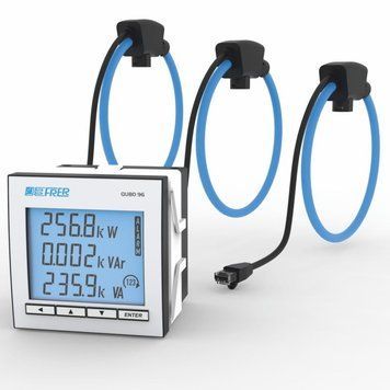 Анализатор сети FRER QUBO 96H с 3 катушками Роговского &Oslash;150 мм, Ethernet Modbus TCP, питание 80-260 В AC/DC, 2 программируемых выхода Q96R3H150ECQHU Q96R3H150ECQHU фото