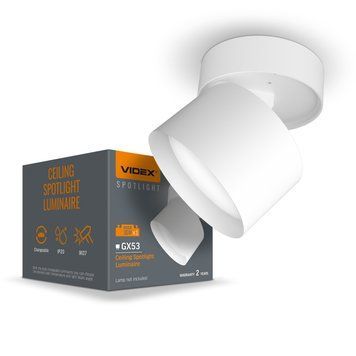 Светильник VIDEX під лампу GX53 поворотний белый, 30W Max VL-SPF18B-W 27673 фото