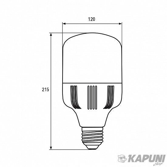 LED Лампа высокомощная EUROLAMP 40W-E27-6500K LED-HP-40276 фото