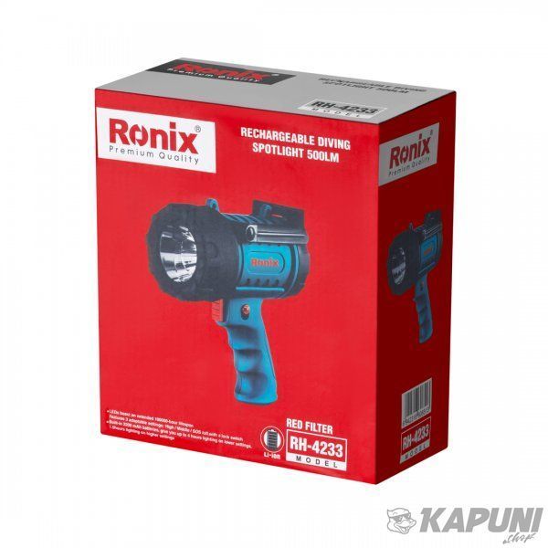 Фонарь светодиодный Ronix профессиональный водостойкий 500Lm RH-4233 RH-4233 фото