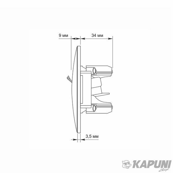 Розетка CAT3+CAT3 двойная телефонна белая VIDEX BINERA, IP20 VF-BNSK2TF3-W 25083 фото