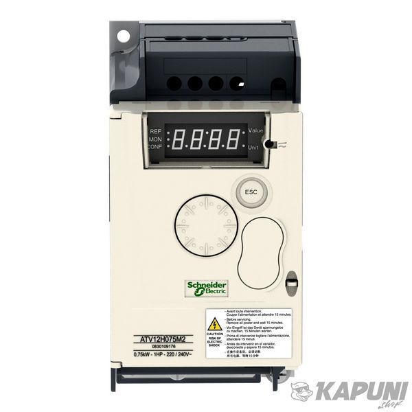 Частотный преобразователь Schneider Electric ПЕРЕТВОРЮВАЧ ЧАСТОТИ ATV12 0,75кВт 220 В, однофазное живлення, з радіатором ATV12H075M2 ATV12H075M2 фото
