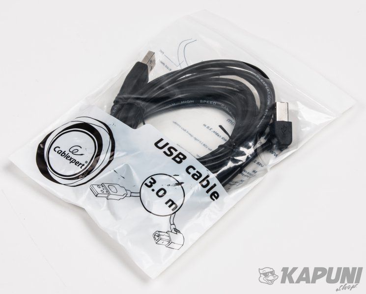 Кабель USB2.0 A-тато/B-тато, кутовий, 3.0 м, преміум, CCP-USB2-AMBM90-10 CCP-USB2-AMBM90-10 фото