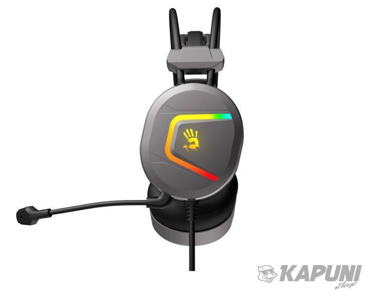 Ігрові навушники з мікрофоном, 7.1 віртуальний звук, RGB підсвічування, USB Bloody MC750 Bloody (Grey) MC750 Bloody (Grey) фото
