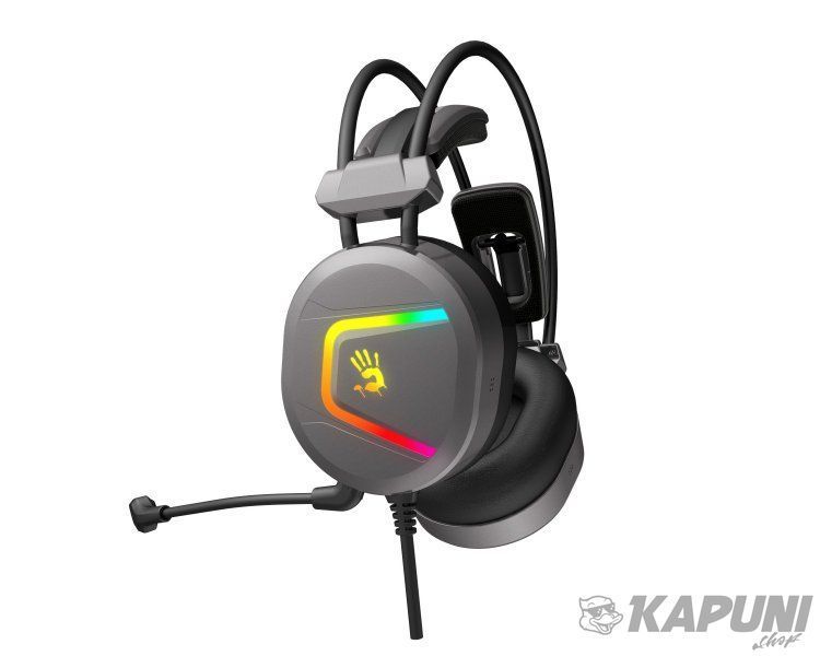 Ігрові навушники з мікрофоном, 7.1 віртуальний звук, RGB підсвічування, USB Bloody MC750 Bloody (Grey) MC750 Bloody (Grey) фото