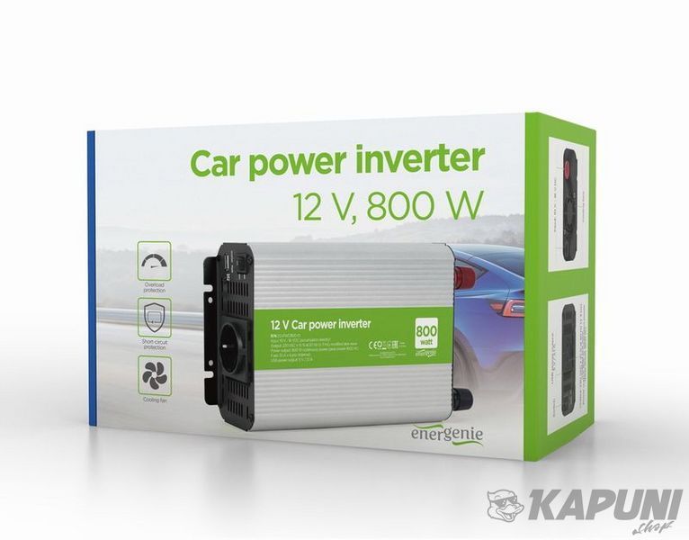 Автомобільний інвертор на 800 Вт EnerGenie EG-PWC800-01 фото
