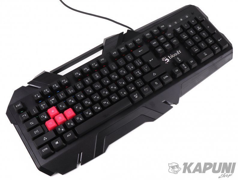 Клавиатура USB, игровая, неоновая подсветка, эффекты "волна" и "дыхание" Bloody B150N Bloody (Black) B150N Bloody (Black) фото