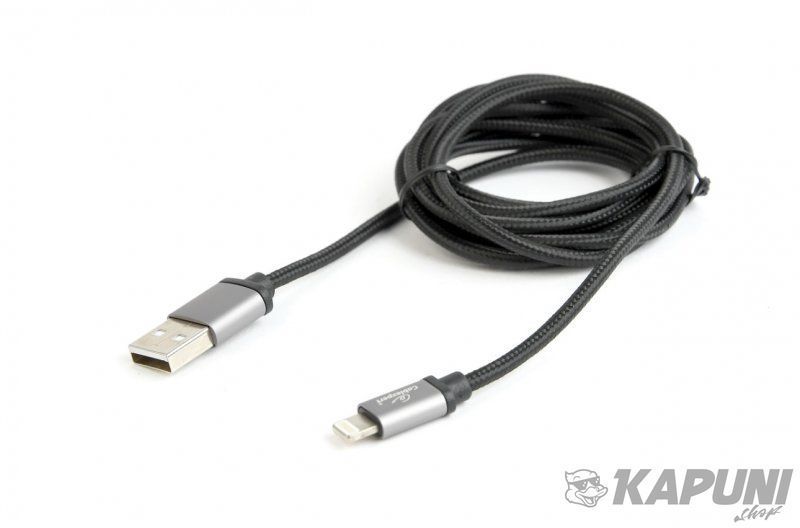 Кабель USB 2.0, A-папа/Lightning, 1.8 м, с оплеткой и металлическими разъемами, CCB-mUSB2B-AMLM-6 CCB-mUSB2B-AMLM-6 фото
