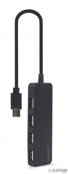 Хаб Type-C на 4 порта USB 2.0, пластик, черный Gembird UHB-CM-U2P4-01 UHB-CM-U2P4-01 фото