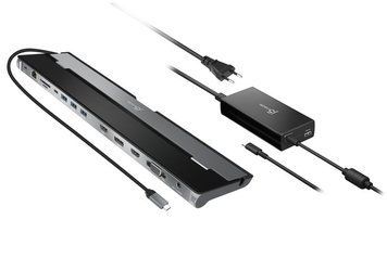 Док станция USB-C 10-в-1 (HDMI/PD/USB-A/USB-C/LAN/картридер/аудио) J5create JCD543P-EN фото