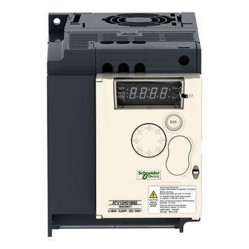 Частотный преобразователь Schneider Electric ПЕРЕТВОРЮВАЧ ЧАСТОТИ ATV12 1,5кВт 220 В, однофазное живлення, з радіатором ATV12HU15M2 ATV12HU15M2 фото