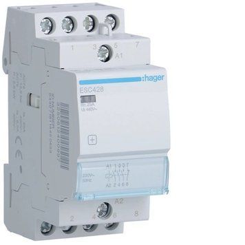 Контактор Hager ESC428 25A, 3НО+1НЗ, 230В ESC428 фото